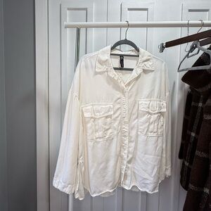 Zara Cream Collared Shirt